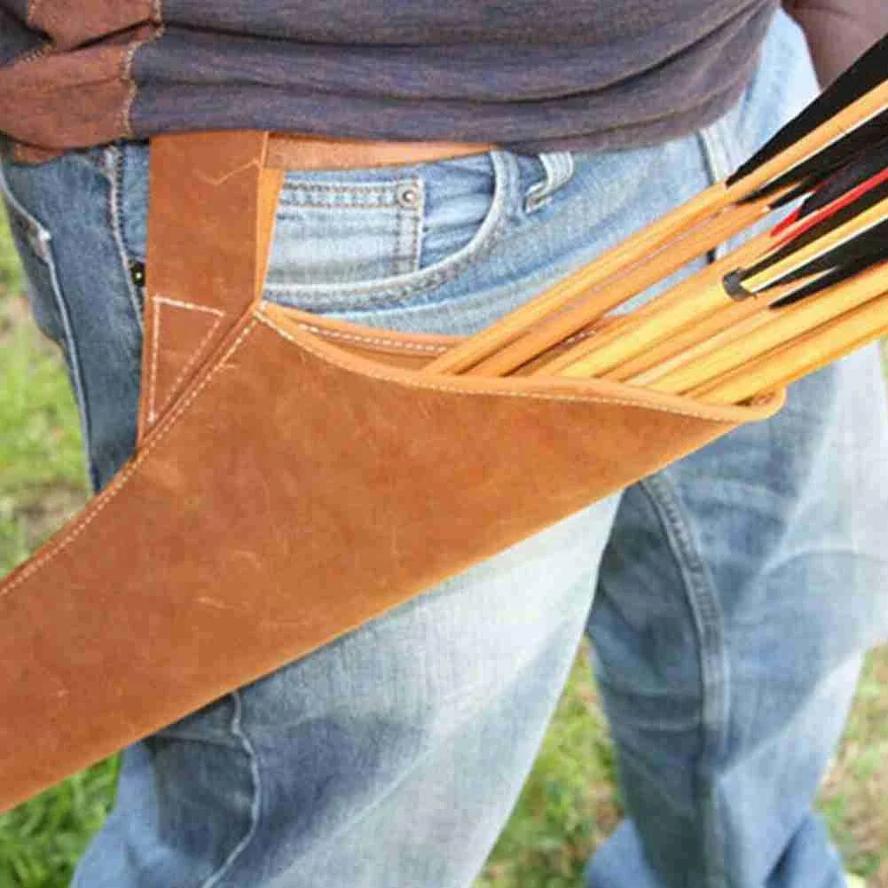 Medieval Vintage Leather Waist Belt Back Quiver