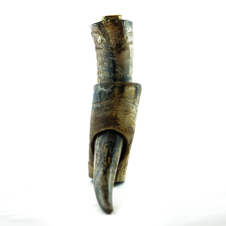 Viking Drinking Horn - Large, 16 Fl Oz - Horn Stand - Crafted from Buffalo Horn