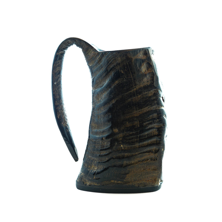 Viking Horn Mug - Large Tankard, 12 Fl Oz - Handcrafted from Buffalo Horn