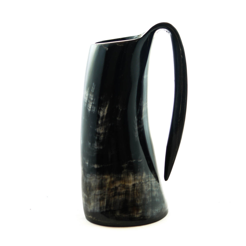 Viking Horn Mug - Large Tankard, 16 Fl Oz - Handcrafted from Cow Horn