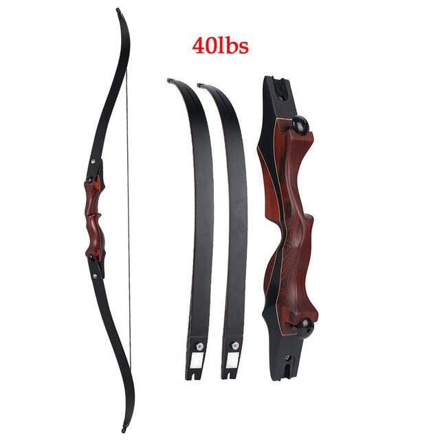 Wood Laminated Recurve Bow - 25-50lbs Draw Weight Range